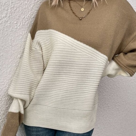 Contemporary Colorblock Sweater top - Picture 5 of 5